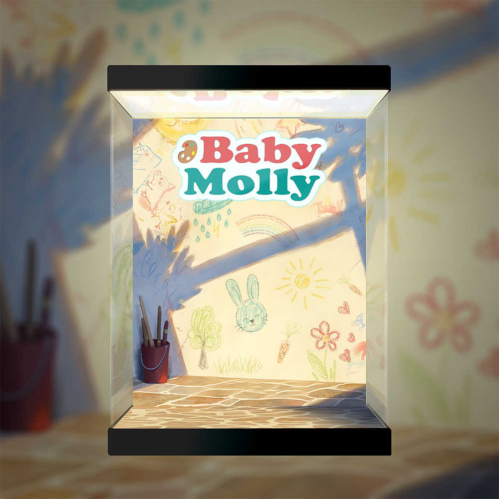 [AOWOBOX] Pop Mart 泡泡瑪特 Baby Molly 我是未來小畫家 專用主題展示盒