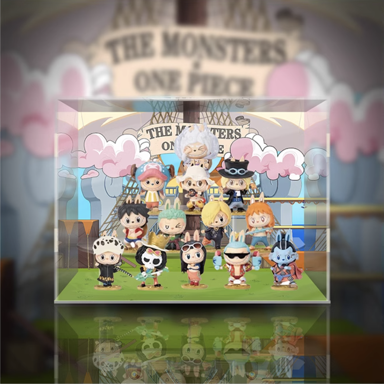 [AOWOBOX] Pop Mart 泡泡瑪特 THE MONSTERS Labubu 海賊王 系列 盲盒專用主題展示盒