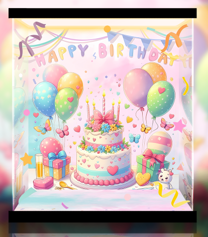 [AOWOBOX] 罐頭豬LuLu LuLu豬 五周年紀念款 生日蛋糕套組 專用主題展示盒