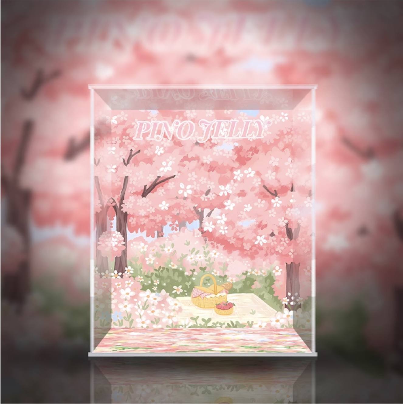 [AOWOBOX] Pop Mart 泡泡瑪特 Pino Jelly 櫻花學院 專用主題展示盒