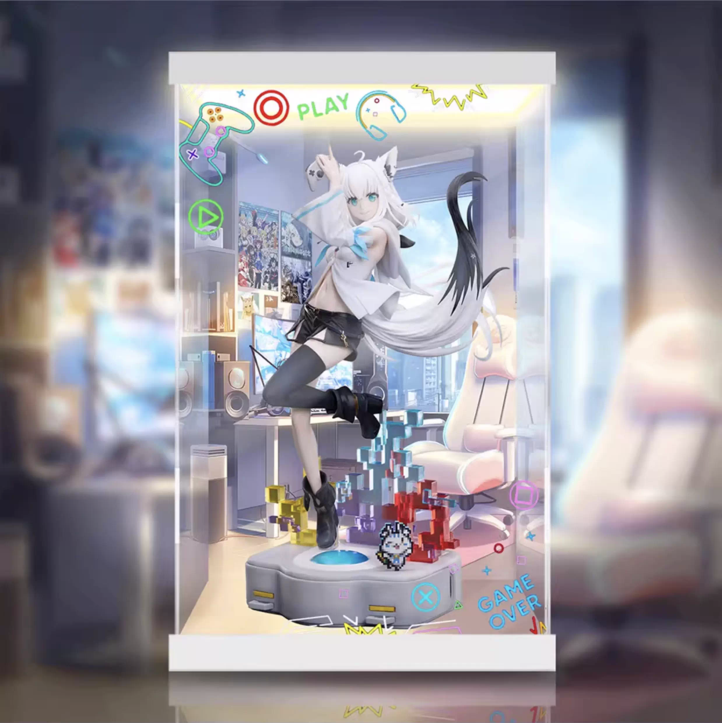 [AOWOBOX] Design COCO Hololive 白上吹雪 We are GAMERS 專用主題展示盒