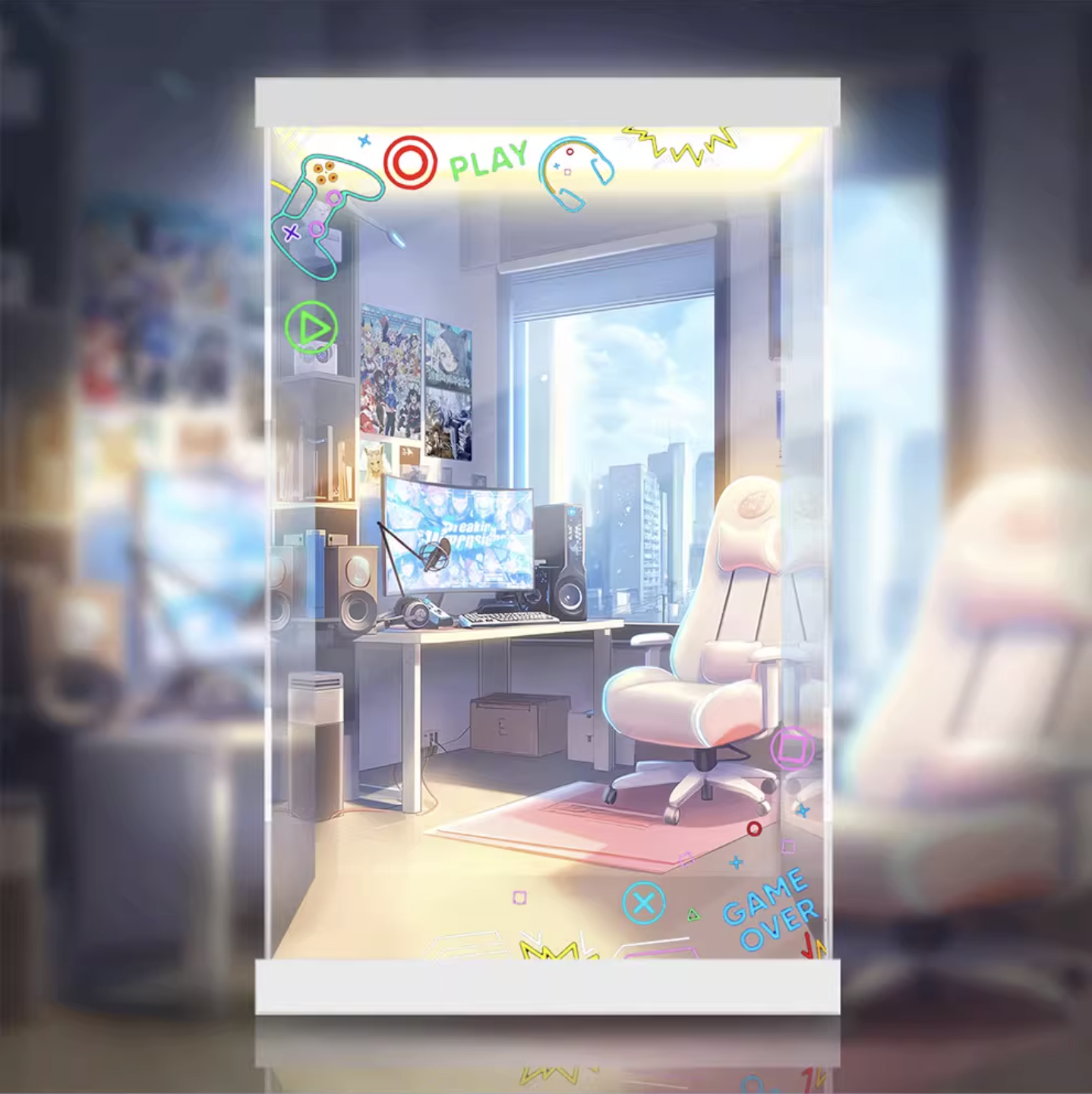 [AOWOBOX] Design COCO Hololive 白上吹雪 We are GAMERS 專用主題展示盒