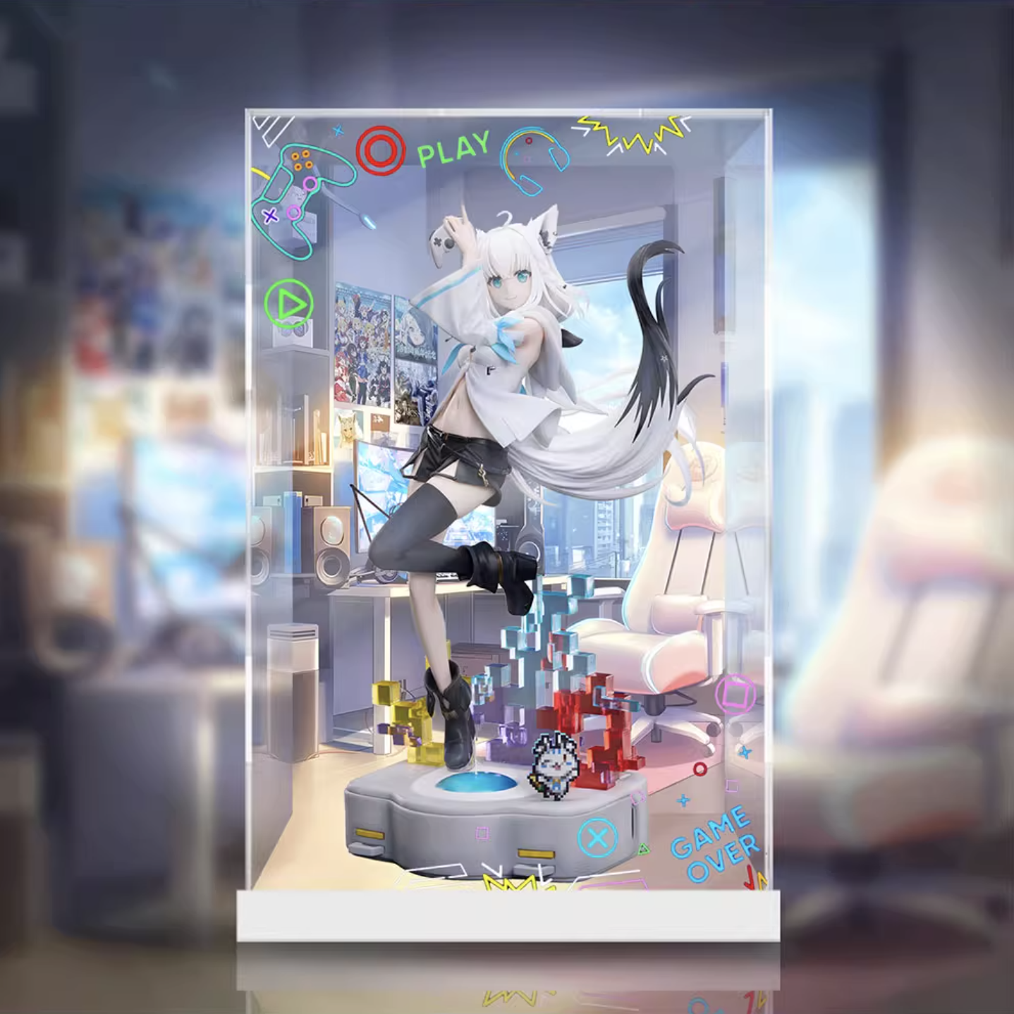 [AOWOBOX] Design COCO Hololive 白上吹雪 We are GAMERS 專用主題展示盒