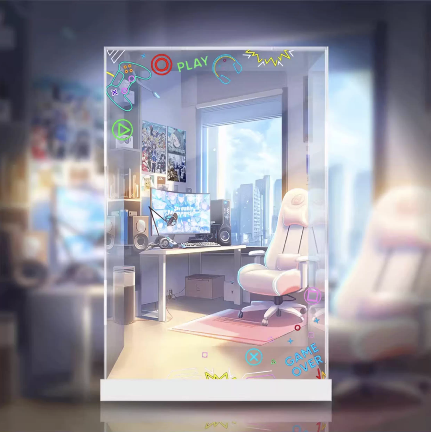 [AOWOBOX] Design COCO Hololive 白上吹雪 We are GAMERS 專用主題展示盒