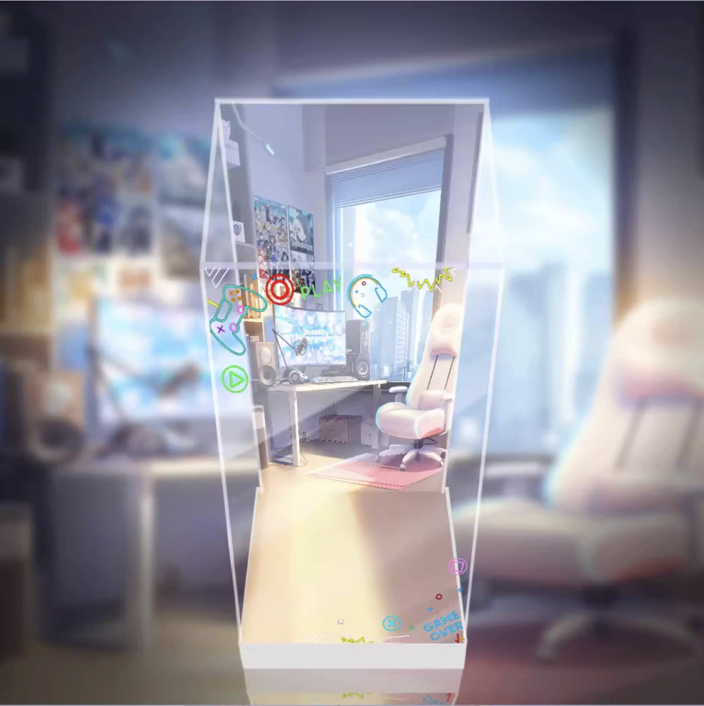 [AOWOBOX] Design COCO Hololive 白上吹雪 We are GAMERS 專用主題展示盒