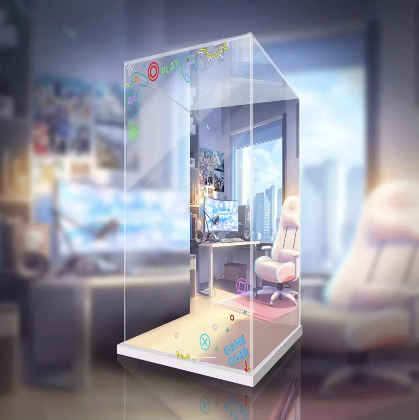 [AOWOBOX] Design COCO Hololive 白上吹雪 We are GAMERS 專用主題展示盒