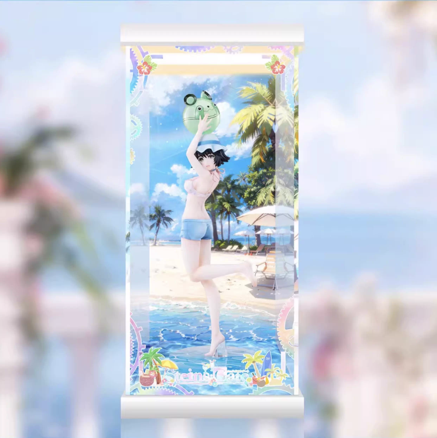 [AOWOBOX] 青時雨 Solarain 命運石之門 牧瀨紅莉栖 阿萬音鈴羽 椎名真由理 泳裝 專用主題展示盒