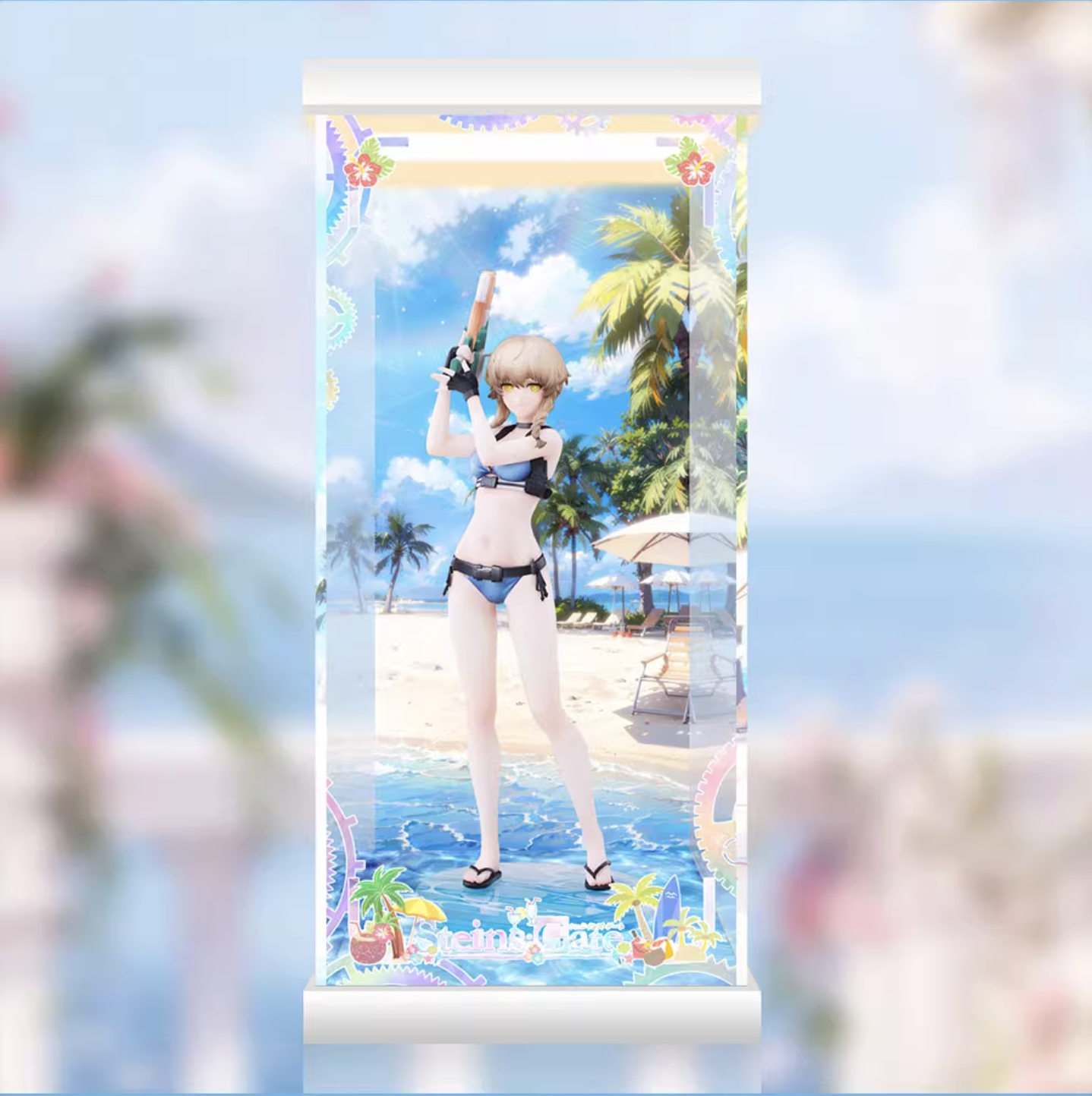 [AOWOBOX] 青時雨 Solarain 命運石之門 牧瀨紅莉栖 阿萬音鈴羽 椎名真由理 泳裝 專用主題展示盒