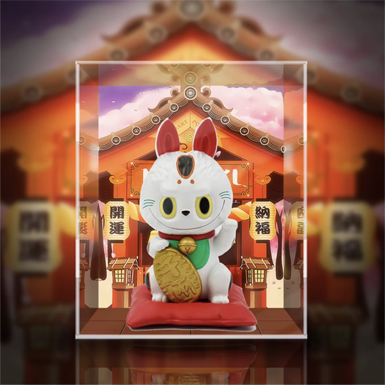 [AOWOBOX] Pop Mart 泡泡瑪特 THE MONSTERS Labubu 日本限定 招財貓 專用主題展示盒