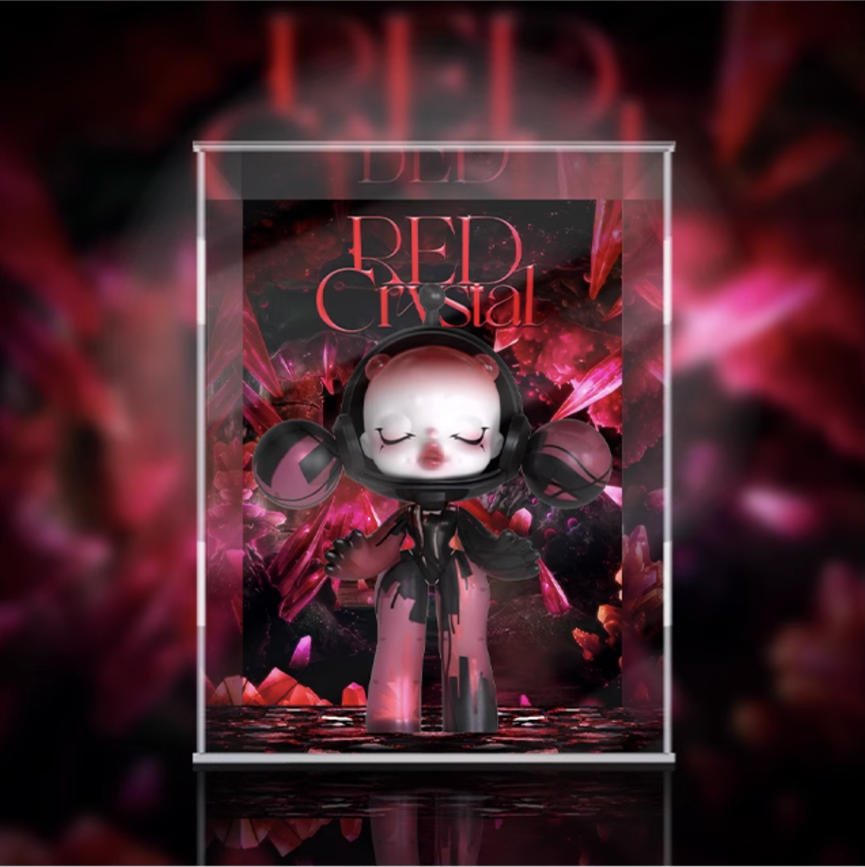 [AOWOBOX] Pop Mart 泡泡瑪特 MEGA SKULLPANDA 400% 紅水晶 專用主題展示盒