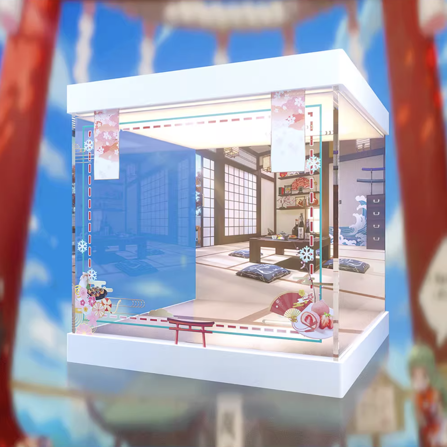 [AOWOBOX] 好微笑 黏土人 303 雪初音 雪未來 草莓白無垢 專用主題展示盒