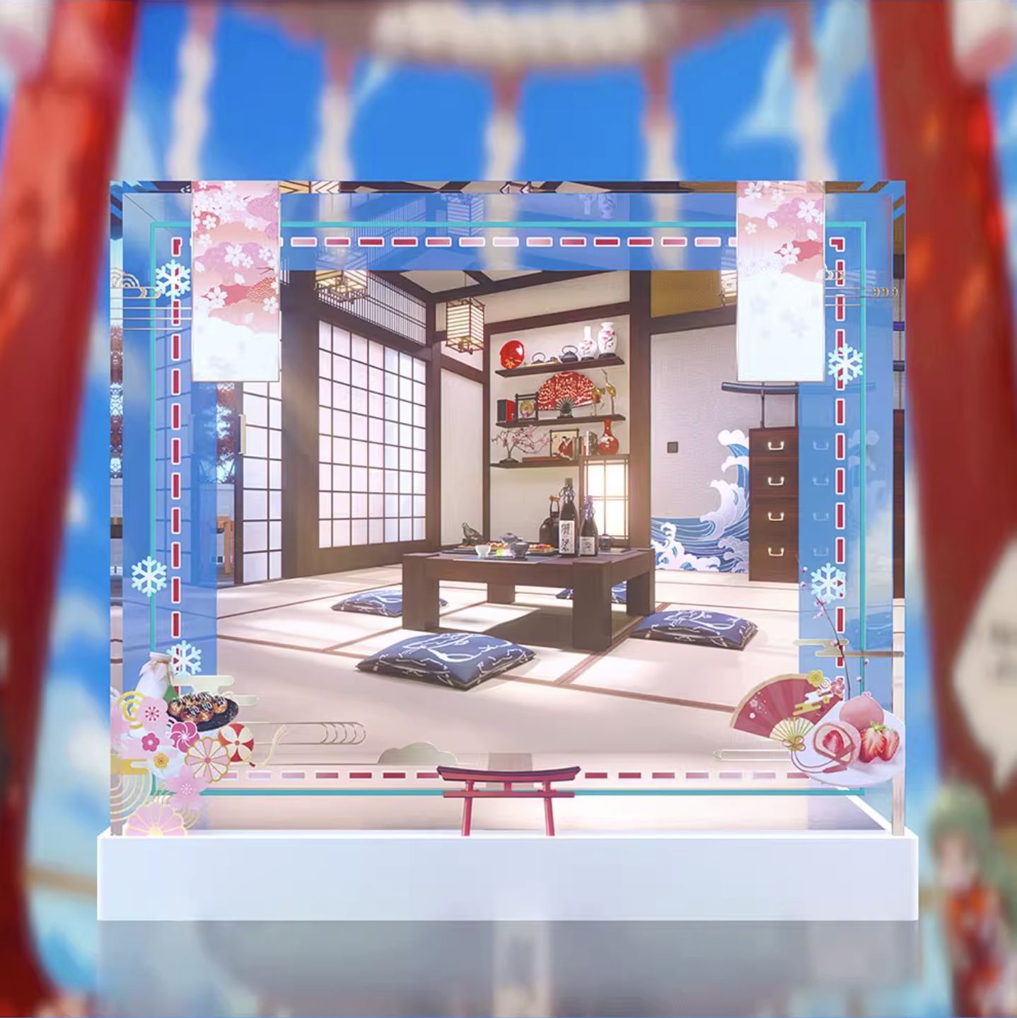 [AOWOBOX] 好微笑 黏土人 303 雪初音 雪未來 草莓白無垢 專用主題展示盒