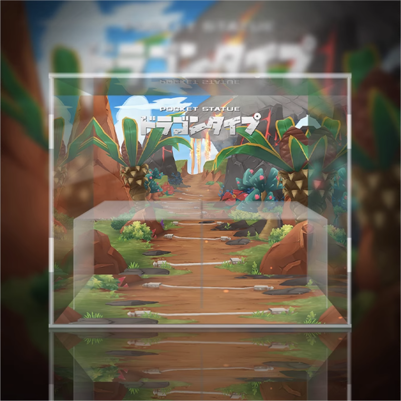 [AOWOBOX] Rement 寵物小精靈 龍屬袖珍雕像 盲盒專用主題展示盒