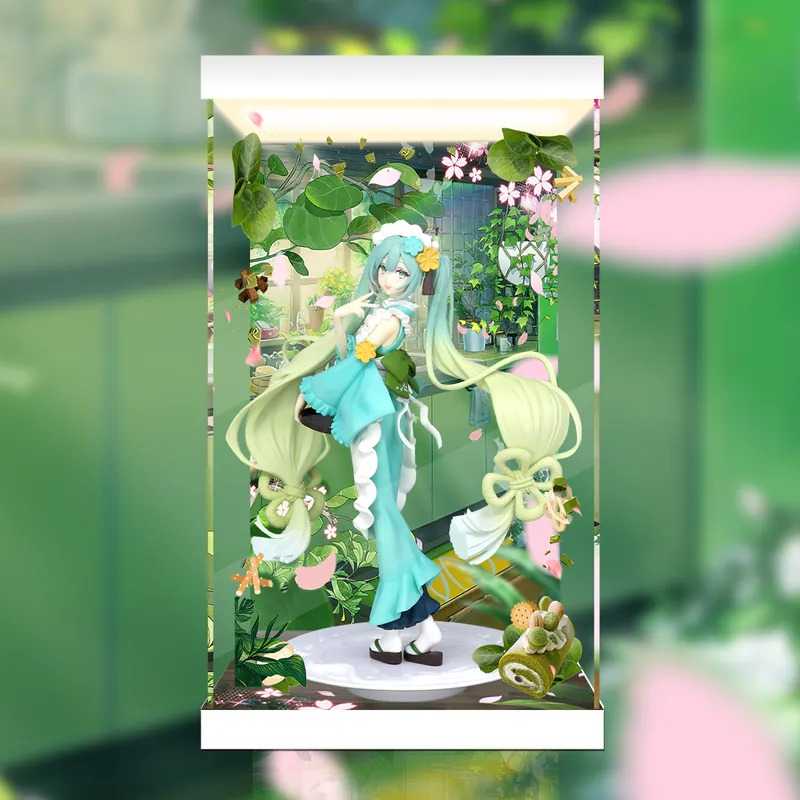 【AOWOBOX】 FuRyu 魅力無限 甜品係列 初音未來 抹茶雪糕 薄荷綠公仔 主題展示盒