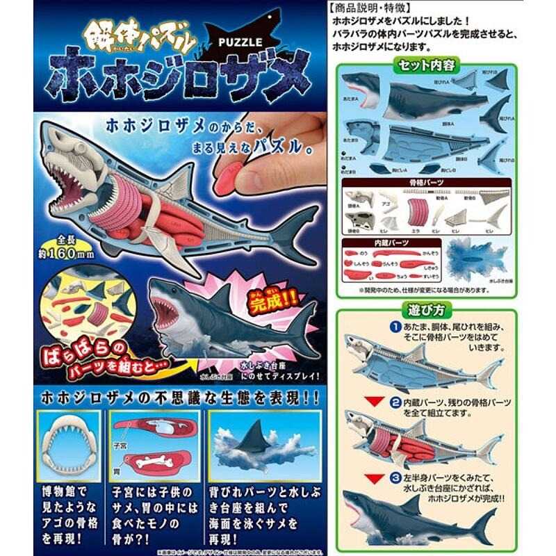 賈克魔玩具 代理 MegaHouse 自然科學系列 鯊魚 趣味拼圖 MH518035