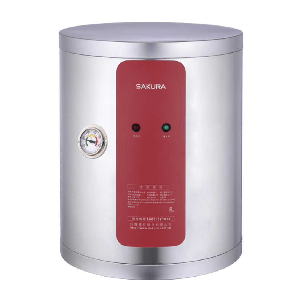 【SAKURA 櫻花】8加侖-直掛式儲熱型電熱水器 EH-0810A6
