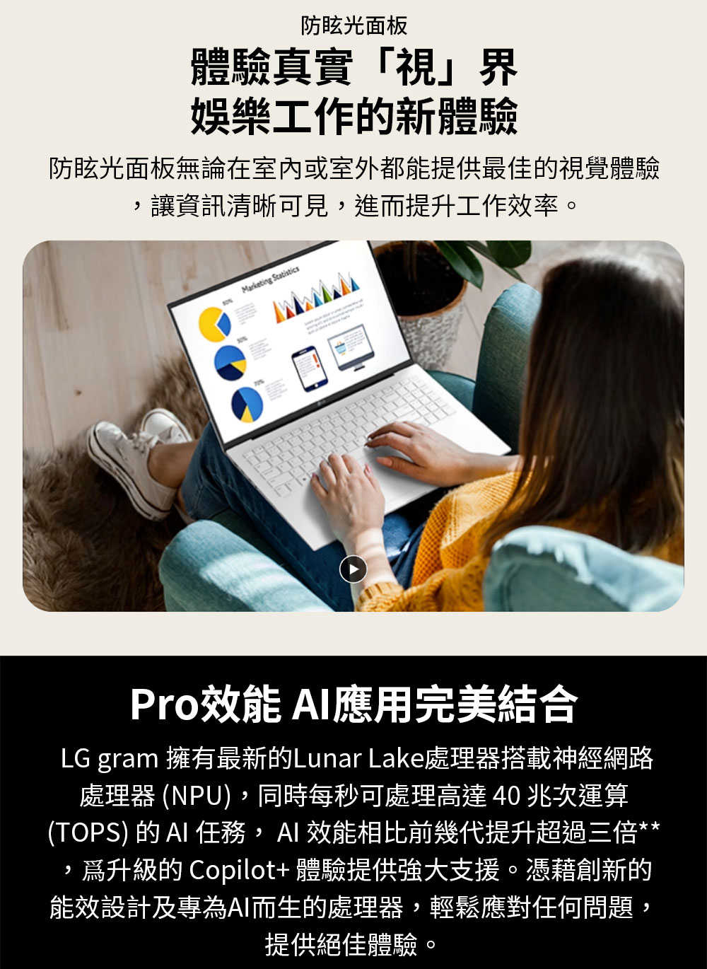 產品特色-【LG-樂金】-gram-Pro-16_-Windows-11-OLED極致輕薄AI筆電---純淨白-(Intel®-Core™-Ultra-7-255H)_14