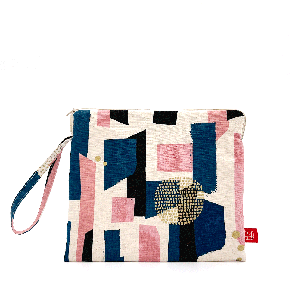 【預購】花見小路．手製鞋｜Kobo Sage 電子書閱讀器8吋收納袋（可收納觸控筆）－日本花布鋪棉收納袋