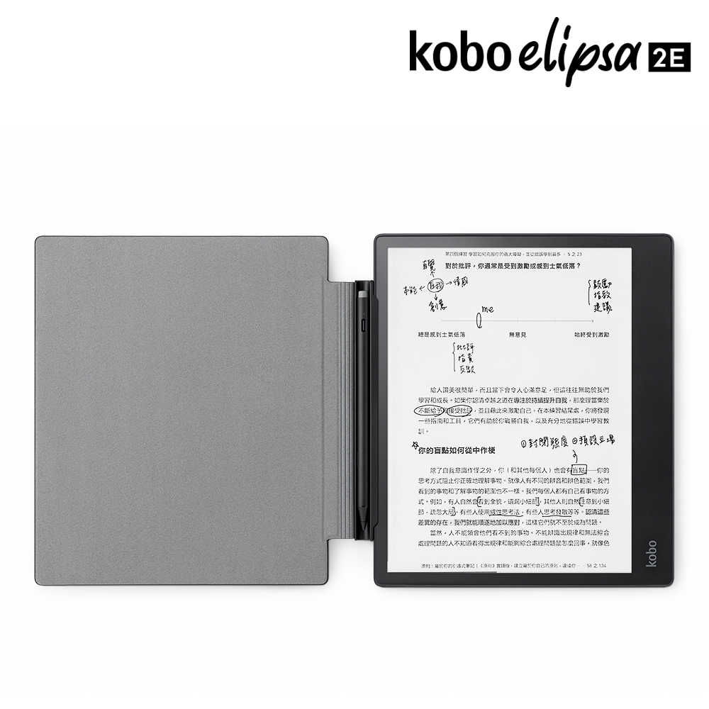 【套組】Kobo Elipsa 2E 10.3 吋筆記型電子書閱讀器 32GB(附筆)＋原廠磁感應保護