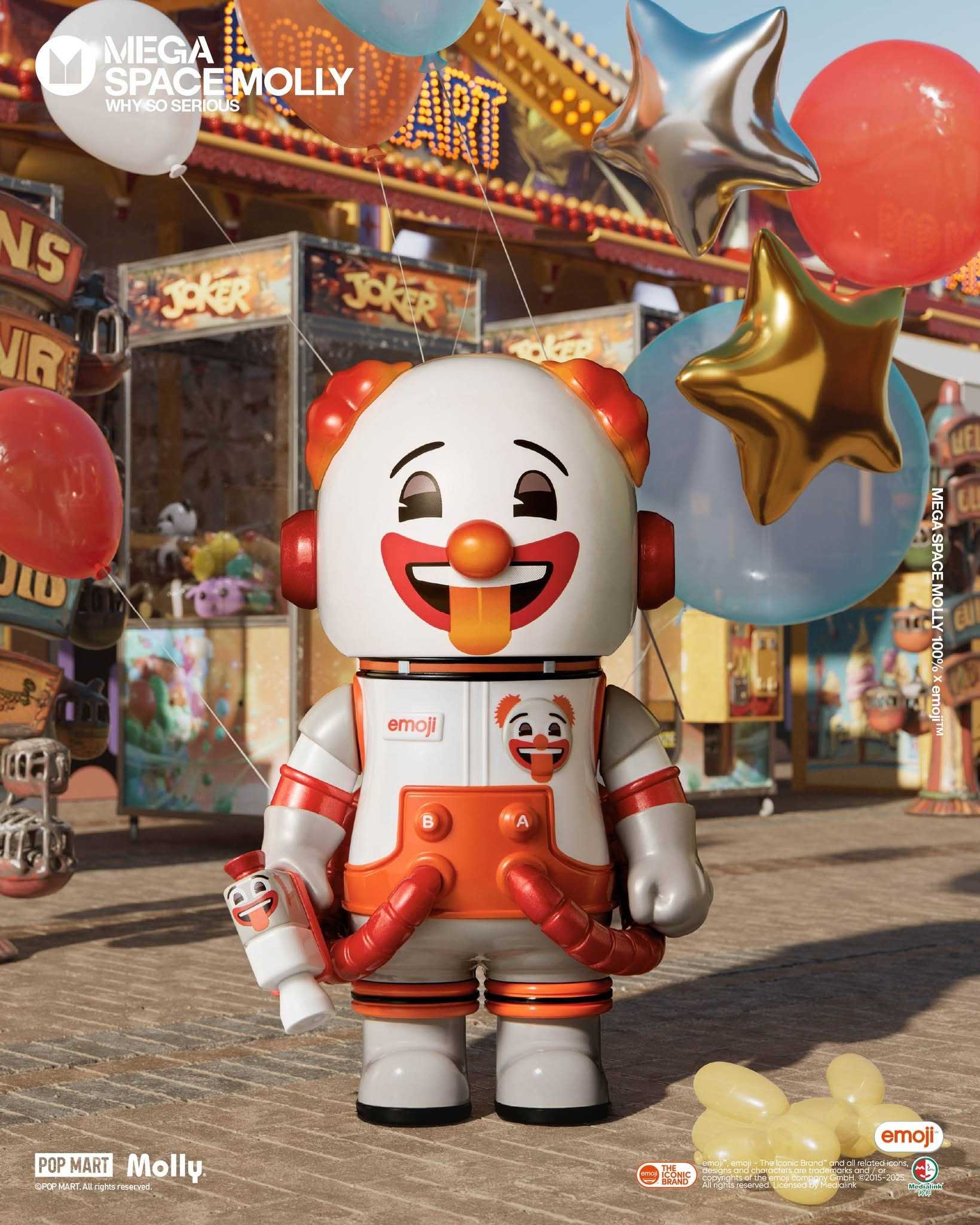 【冷門玩具】📣現貨盲盒📣泡泡瑪特 POPMART MEGA SPACE MOLLY 100% X emoji 盲盒 一中盒9入