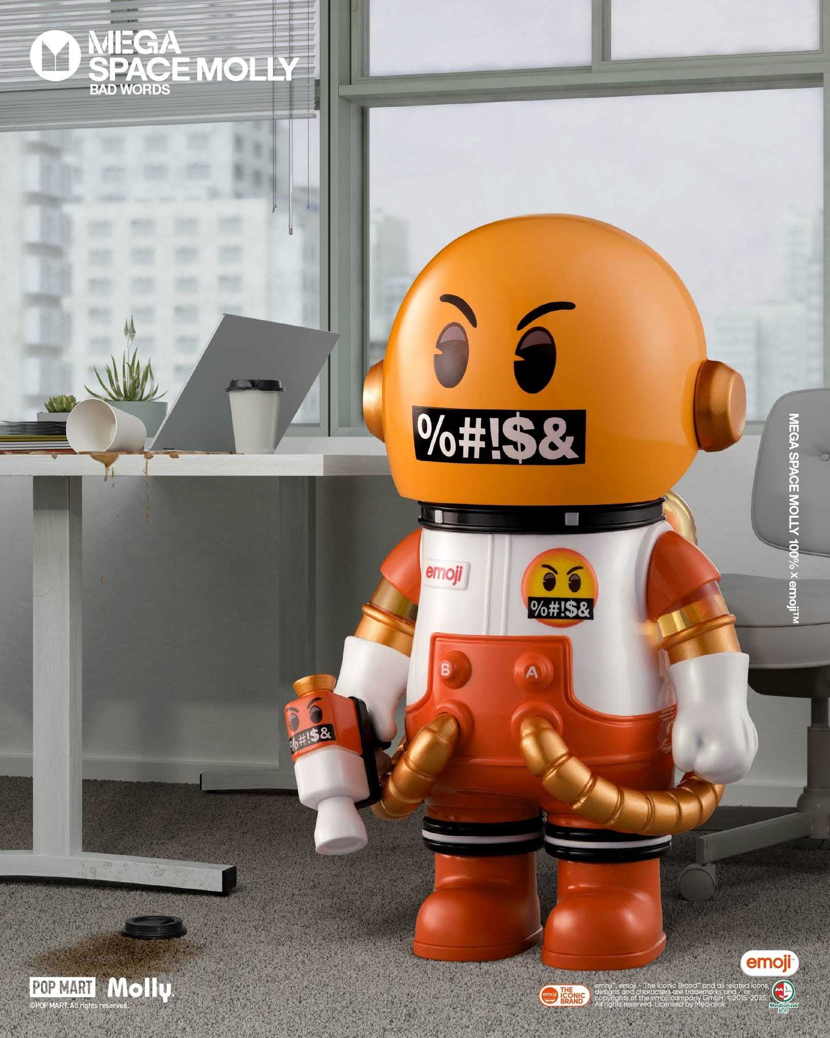 【冷門玩具】📣現貨盲盒📣泡泡瑪特 POPMART MEGA SPACE MOLLY 100% X emoji 盲盒 一中盒9入