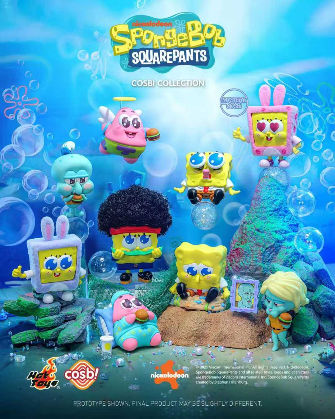【冷門玩具】🆕『預購』 盲盒預購 COSBI 海綿寶寶迷你人偶 盲盒  一中盒8入