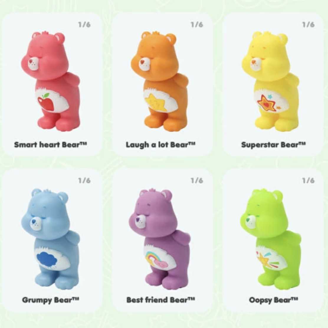 【冷門玩具】🆙『預購』盲盒預購 CARE BEARS 彩虹熊 愛心熊 親親熊系列 盲盒 盒玩  一中盒6入