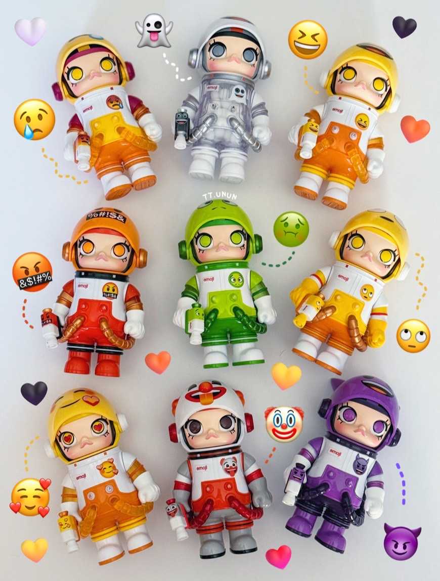 【冷門玩具】📣現貨盲盒📣泡泡瑪特 POPMART MEGA SPACE MOLLY 100% X emoji 盲盒 一中盒9入
