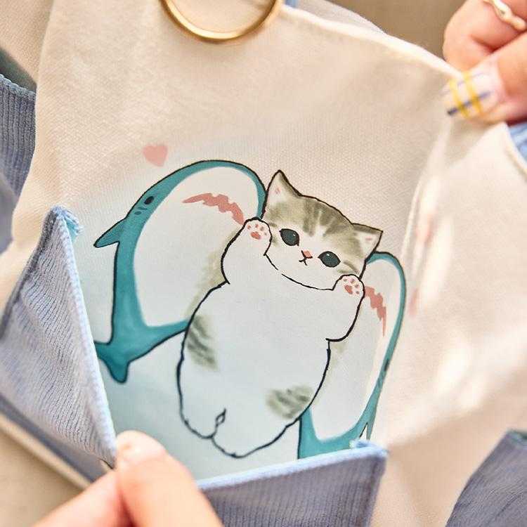 《偏心書店》[現貨] 貓福珊迪托特包 鯊魚款