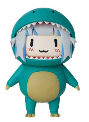 123Gawr Gura 恐龍裝小公仔-2