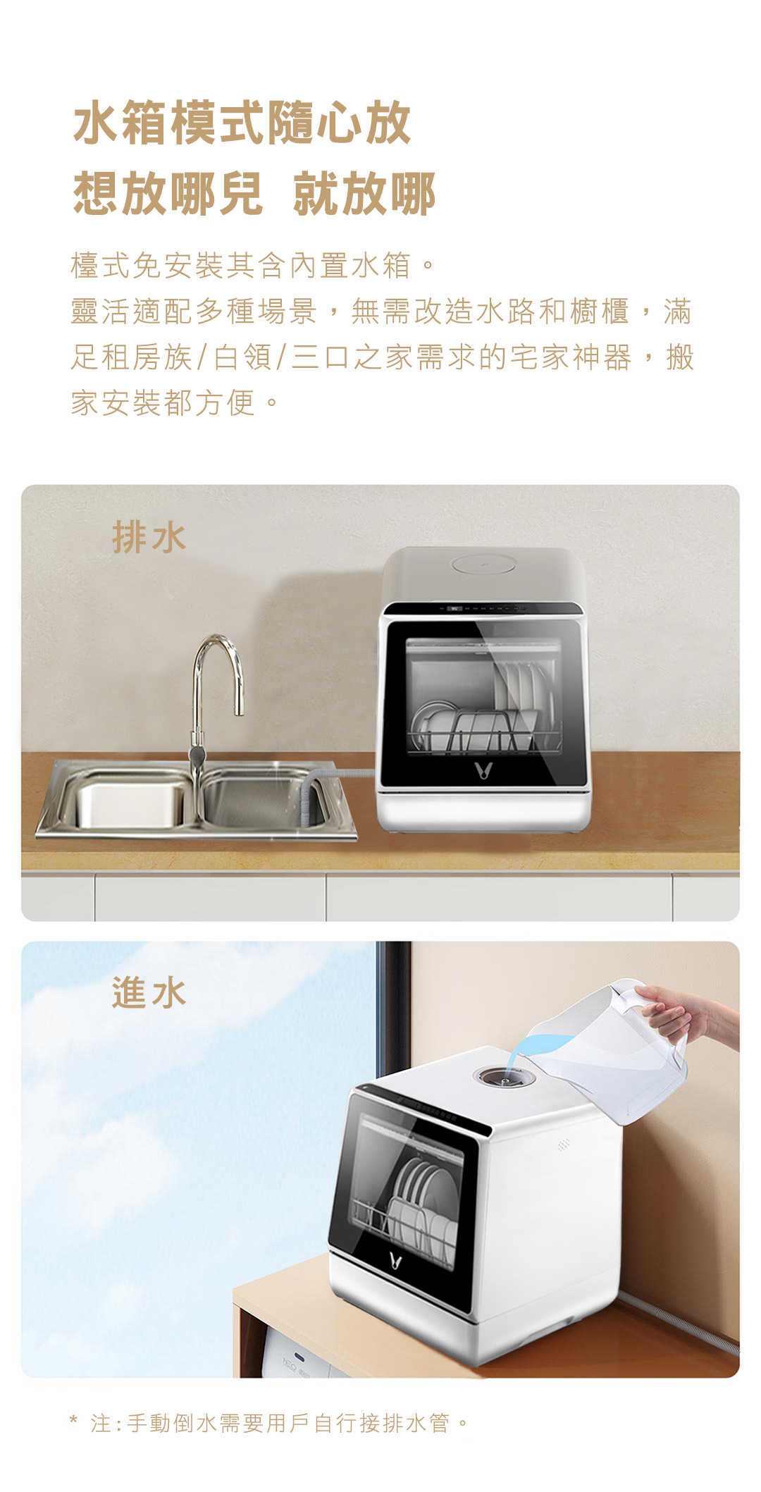 VIOMI 雲米 洗碗機 VDW0401 【APP 24h預約/大容量/雙層噴淋/免安裝】