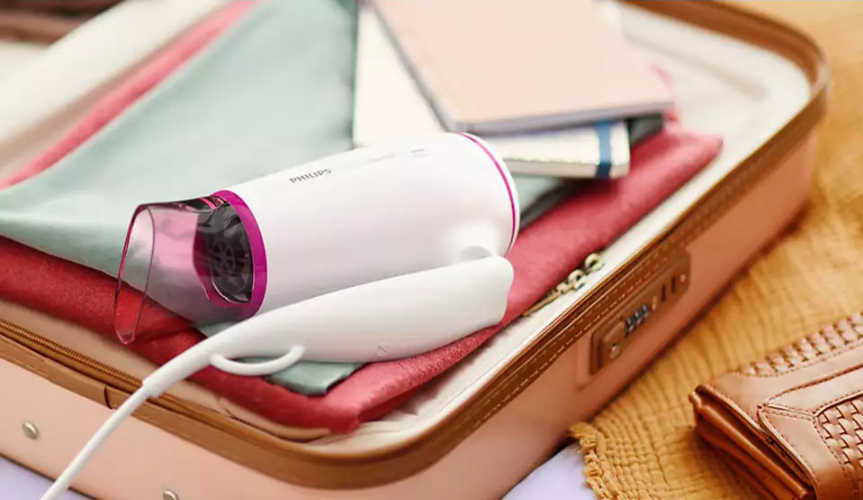 【福利品】 PHILIPS 飛利浦 折疊式負離子護髮吹風機 BHD012 【另贈mocodo大容量環保購物袋 隨機一入】