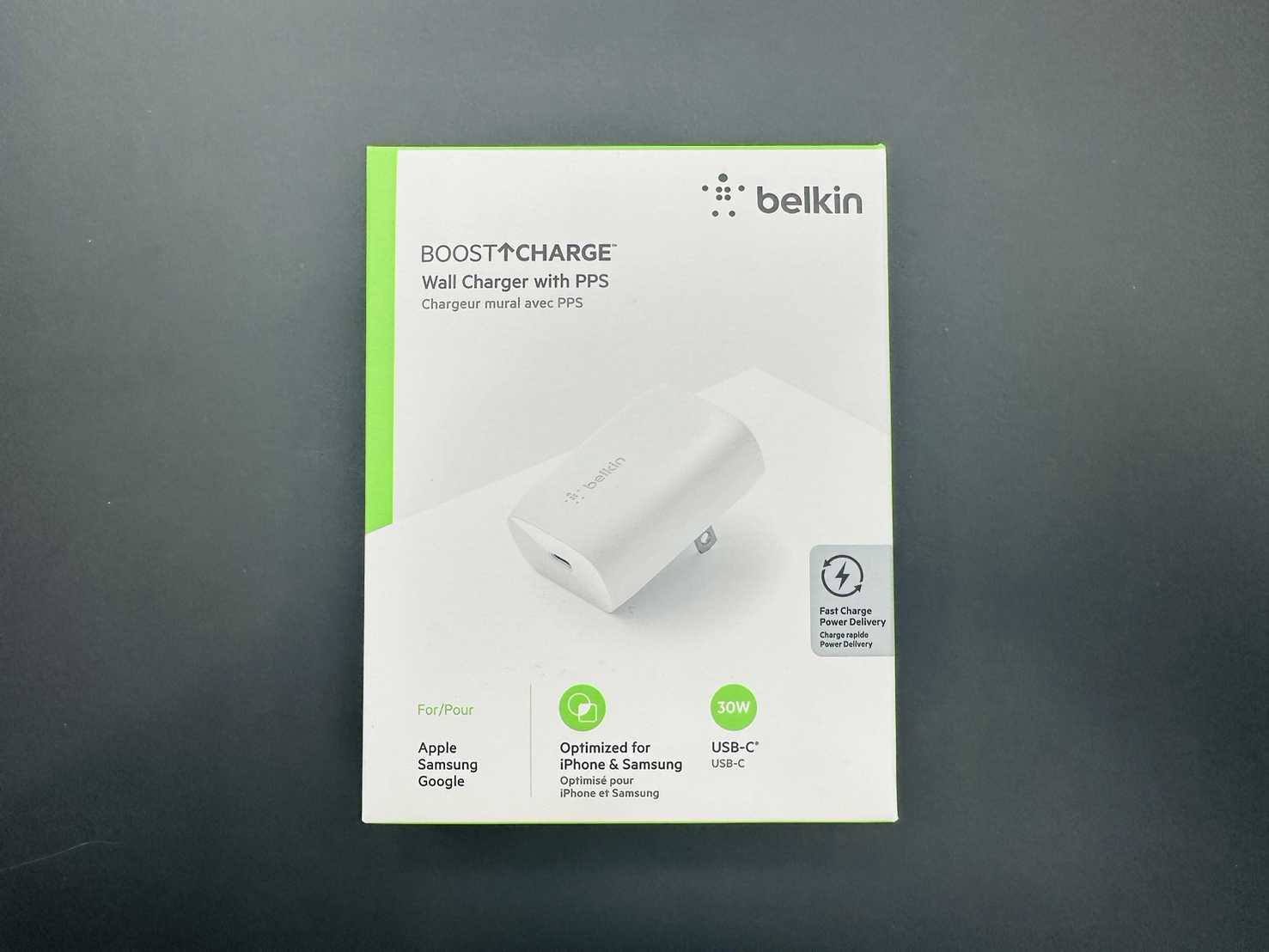 Belkin-BOOST CHARGE USB-C PD 3.0 PPS單孔旅充- 30W