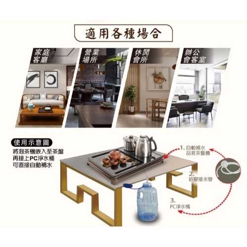 【SONGEN松井】雙享泡自動補水品茗泡茶機茶具組(SG-906TM-C2贈PC食品級淨水桶)〈茶盤套組〉