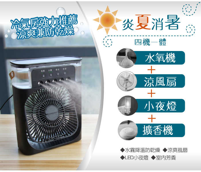 【SONGEN 松井】冰感香氛霧化水冷扇/風扇/香氛噴霧扇/加濕器/空調扇 SG-0607