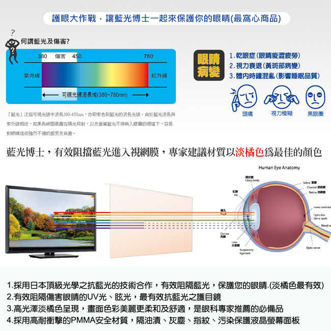 【藍光博士】24吋抗藍光液晶螢幕護目鏡 JN-24PLB