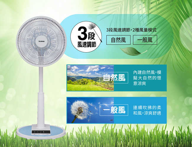 SANLUX台灣三洋12吋微電腦自然風遙控立扇(藍色) EF-T12AJ1