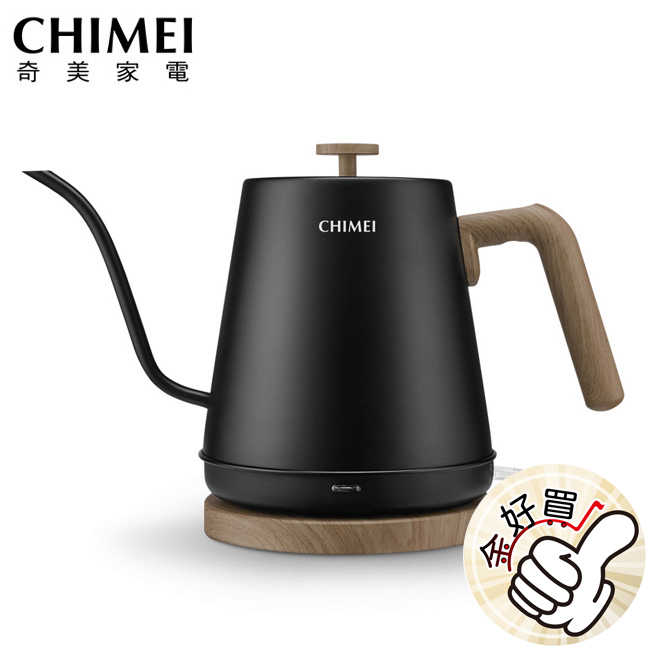 CHIMEI奇美木紋手沖細口快煮壺 KT-08L022