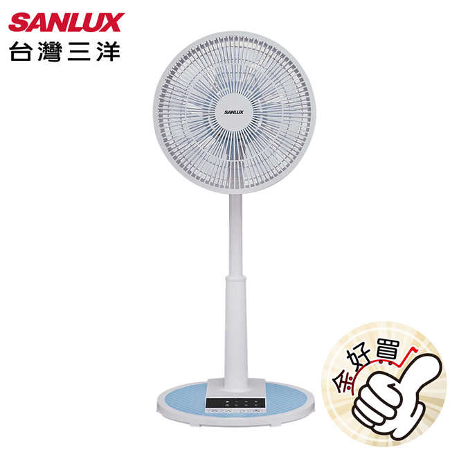 SANLUX臺灣三洋12吋微電腦自然風遙控立扇(藍色) EF-T12AJ1