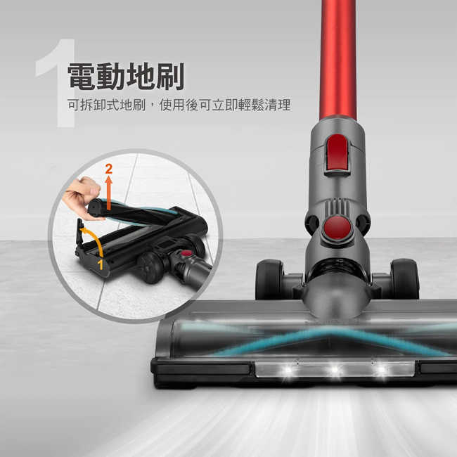 CHIMEI奇美LED電動地刷手持強力氣旋吸塵器 VC-HUNPH0