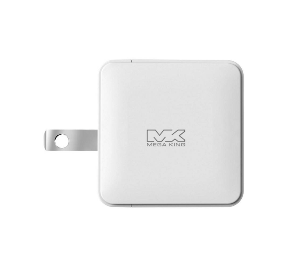 【MEGA KING】45W GaN氮化鎵PD雙孔旅充頭(2C) 白