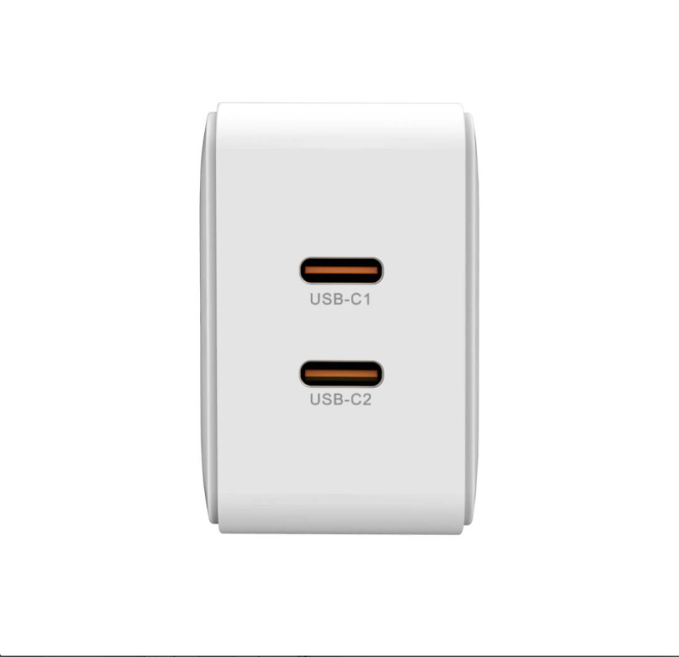 【MEGA KING】45W GaN氮化鎵PD雙孔旅充頭(2C) 白