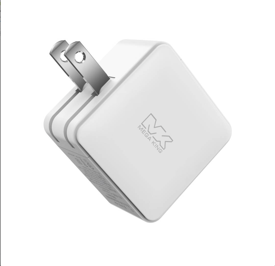 【MEGA KING】45W GaN氮化鎵PD雙孔旅充頭(2C) 白