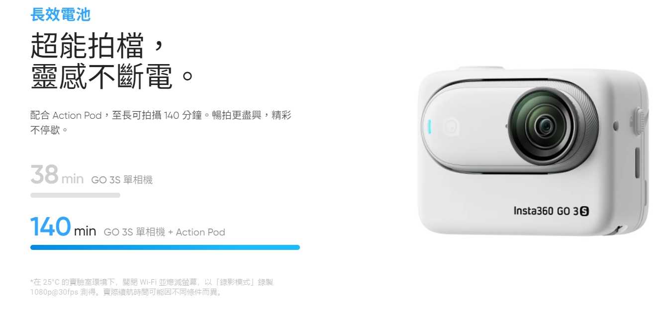 Insta360 GO3S 4K 廣角翻轉 觸控大螢幕 水平校正 靈動白 128G