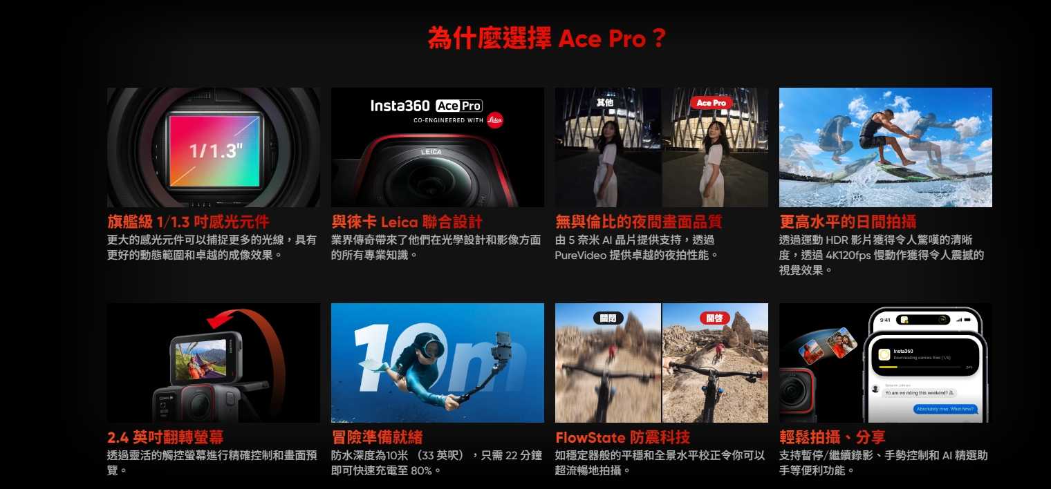 Insta360 Ace Pro 運動相機