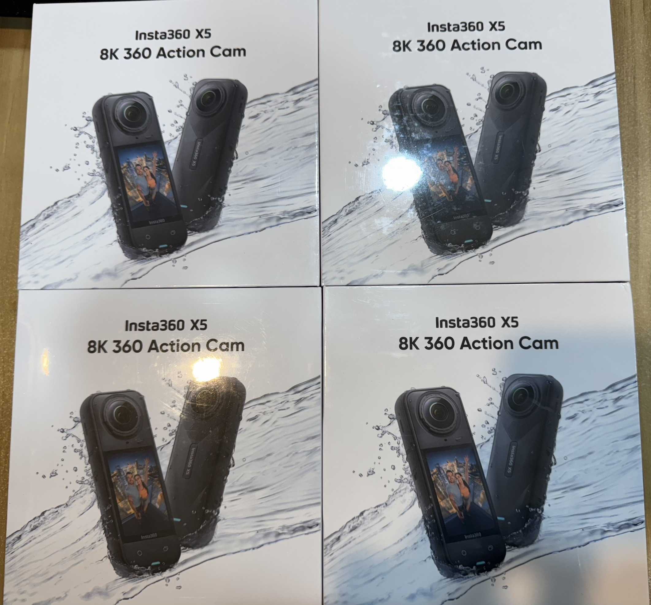 Insta360 X5 全景360度 8K 運動相機 攝影機 購買套裝送自拍桿，螢幕貼，手繩