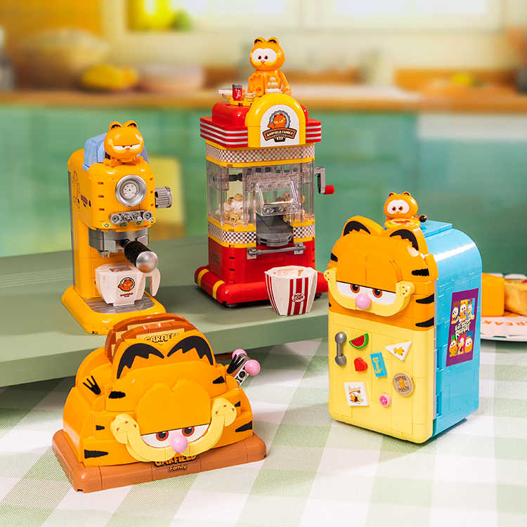 拼奇 加菲貓 巨能裝冰箱 收藏積木