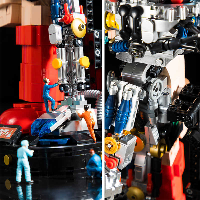 拚奇 原子小金剛 機械半剖 七十周年紀念版 收藏積木