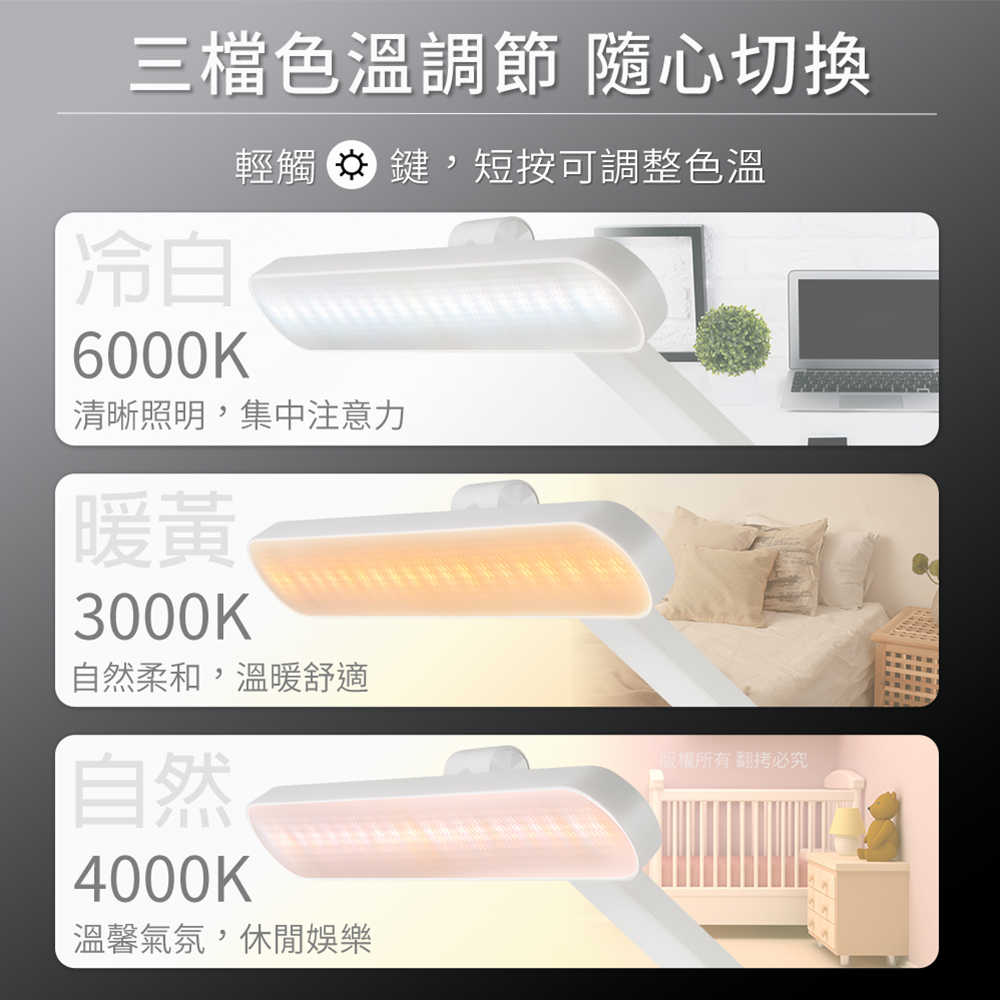 aibo 多角度觸控 筆筒折疊檯燈(USB充電)