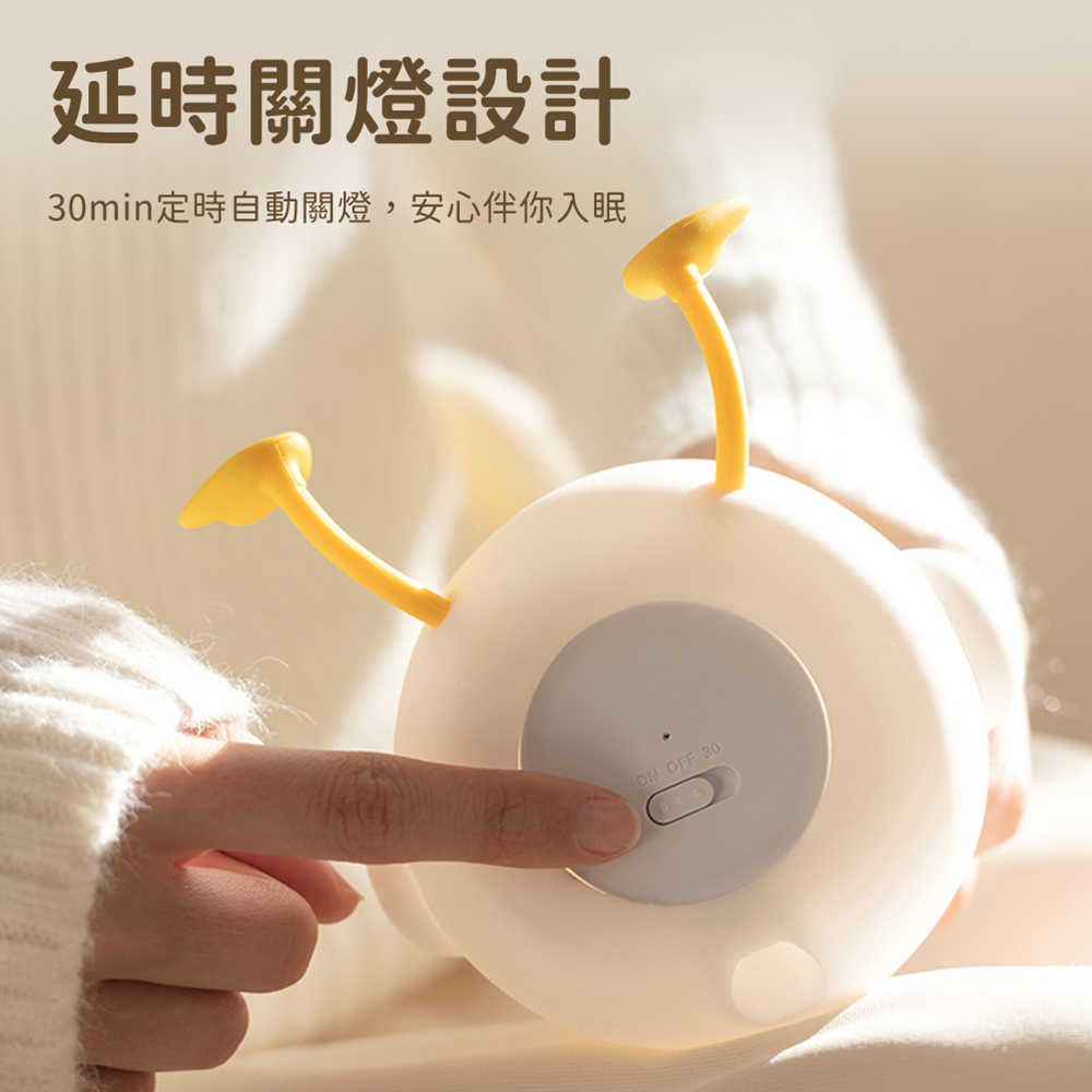 療癒系 花鴨 LED拍拍夜燈(USB充電式)
